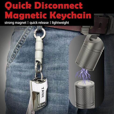 سلسلة مفاتيح مغناطيسية قوية من النيوديميوم سريعة الفك، قطعتان من خطافات سلاسل المفاتيح المغناطيسية القابلة للفصل، سلاسل مفاتيح مغناطيسية شديدة التحمل لمفاتيح السيارة، وحاملي المفاتيح، ومحركات أقراص فلاش USB، والحلي in Kuwait
