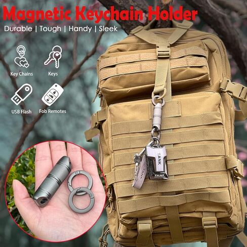 سلسلة مفاتيح مغناطيسية قوية من النيوديميوم سريعة الفك، قطعتان من خطافات سلاسل المفاتيح المغناطيسية القابلة للفصل، سلاسل مفاتيح مغناطيسية شديدة التحمل لمفاتيح السيارة، وحاملي المفاتيح، ومحركات أقراص فلاش USB، والحلي in Kuwait