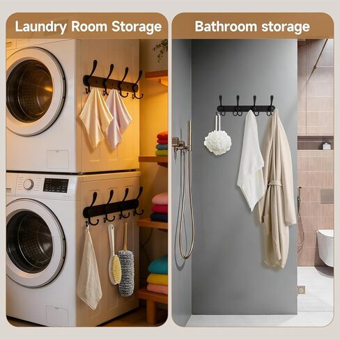 Magnetic Coat Hook - Heavy Duty Coat Magnetic Rack with 8 Hooks,Anti-Slip Strong Rubber Magnetic Hanger for Refrigerator,Metal Cabinet,Door,Hanging Coat, Towel, Bag, hat, Scarf in Saudi Arabia