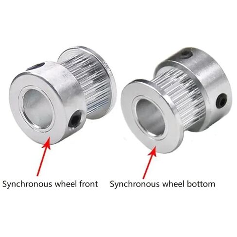 S2M Timing Pulley 16T/20Teeth Bore 4-8mm K Type Width 6/10mm 1Pcs(5mm,16Teeth-1pcs,7mm) in Kuwait