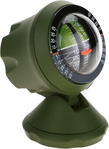 SUNGOOYUE High Sensitivity Car Inclinometer Ergonomic Slope Measure Balancer ABS Army Green 3.1x2.2x1.9in for Car Use in Saudi Arabia