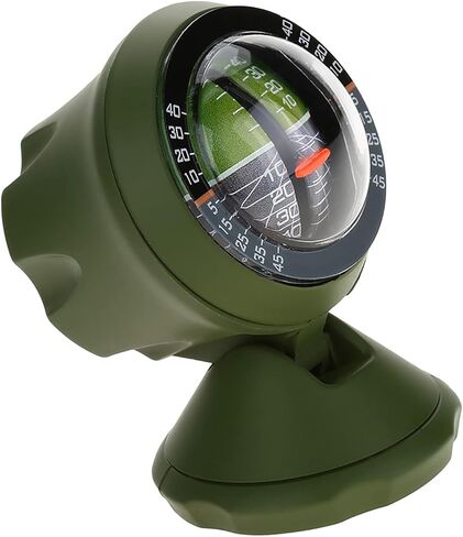 SUNGOOYUE High Sensitivity Car Inclinometer Ergonomic Slope Measure Balancer ABS Army Green 3.1x2.2x1.9in for Car Use in Saudi Arabia