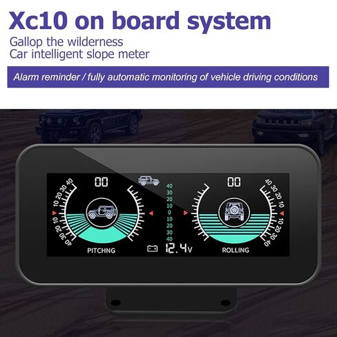 Digital Car Inclinometer,Digital Angle Slope Meter with High Resolution LCD Display and Alarm Alert, for Real Time Pitch Roll Measurement and Battery Voltage Monitoring in Saudi Arabia
