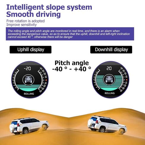 Digital Car Inclinometer,Digital Angle Slope Meter with High Resolution LCD Display and Alarm Alert, for Real Time Pitch Roll Measurement and Battery Voltage Monitoring in Saudi Arabia