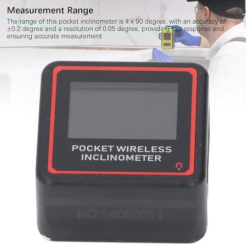 Digital Display Inclinometer Pocket Level and Angle Measuring Gauge 4x90 Degree Electronic Protractor Compact Convenient Screen and Display for Various Metal Surfaces ABS Material in Saudi Arabia
