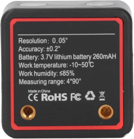 Digital Display Inclinometer Pocket Level and Angle Measuring Gauge 4x90 Degree Electronic Protractor Compact Convenient Screen and Display for Various Metal Surfaces ABS Material in Saudi Arabia