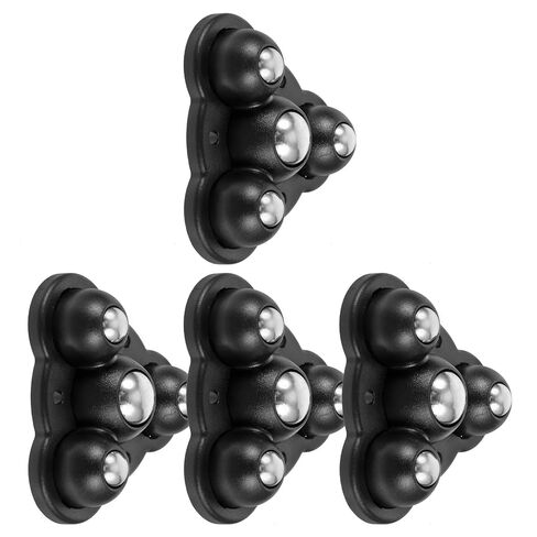 Homoyoyo 4pcs Self-Adhesive Sticky Swivel Ball Casters for Appliances Mini Storage Bin Wheels Black Steel Bearings Household Portable Stand Replacement in Saudi Arabia