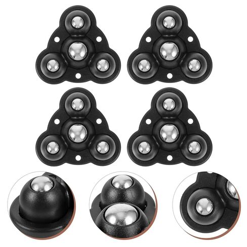 Homoyoyo 4pcs Self-Adhesive Sticky Swivel Ball Casters for Appliances Mini Storage Bin Wheels Black Steel Bearings Household Portable Stand Replacement in Saudi Arabia