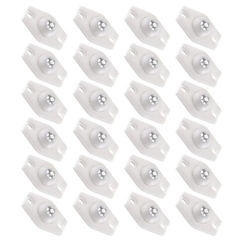 Mobestech 24pcs White Adhesive Paste Ball Casters Storage Box Wheels Furniture Replacement Mini Swivel Caster Wheels for Trash Can Moving Base in Saudi Arabia