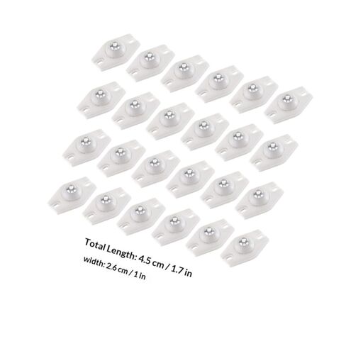 Mobestech 24pcs White Adhesive Paste Ball Casters Storage Box Wheels Furniture Replacement Mini Swivel Caster Wheels for Trash Can Moving Base in Saudi Arabia