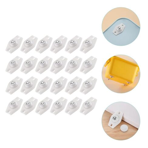 Mobestech 24pcs White Adhesive Paste Ball Casters Storage Box Wheels Furniture Replacement Mini Swivel Caster Wheels for Trash Can Moving Base in Saudi Arabia