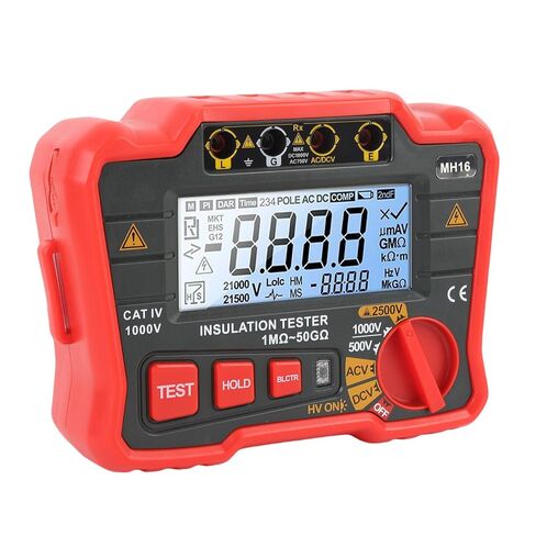 SUNGOOYUE Multi Purpose Digital Insulation Resistor Tester with Silicone Protective Cover for Cable Switch, Megohmmeter 2500V High Voltage Resistor Tester for Motor, ABS Material in Saudi Arabia
