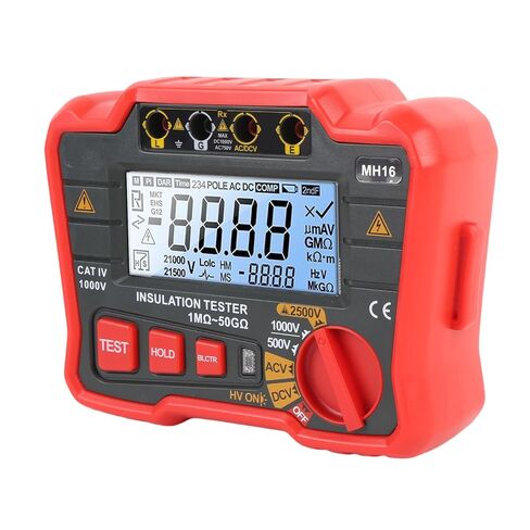 SUNGOOYUE Multi Purpose Digital Insulation Resistor Tester with Silicone Protective Cover for Cable Switch, Megohmmeter 2500V High Voltage Resistor Tester for Motor, ABS Material in Saudi Arabia