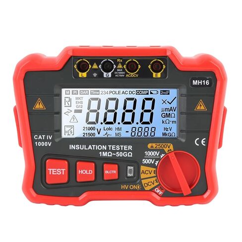 SUNGOOYUE Multi Purpose Digital Insulation Resistor Tester with Silicone Protective Cover for Cable Switch, Megohmmeter 2500V High Voltage Resistor Tester for Motor, ABS Material in Saudi Arabia