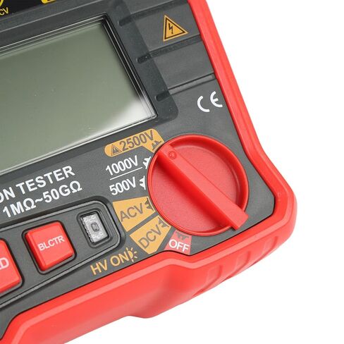 SUNGOOYUE Multi Purpose Digital Insulation Resistor Tester with Silicone Protective Cover for Cable Switch, Megohmmeter 2500V High Voltage Resistor Tester for Motor, ABS Material in Saudi Arabia