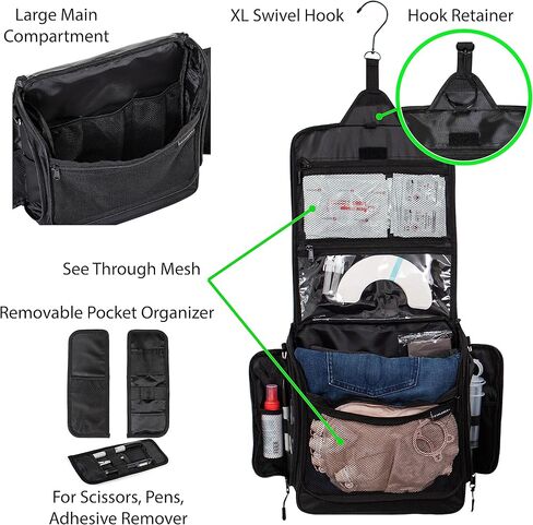 فغرة القولون، فغر القولون، قسطرة فولي، مستلزمات طبية، حقيبة سفر - كبيرة جدًا، منظم أدوات الزينة المعلق - متوافق مع إدارة أمن المواصلات الأمريكية in Kuwait