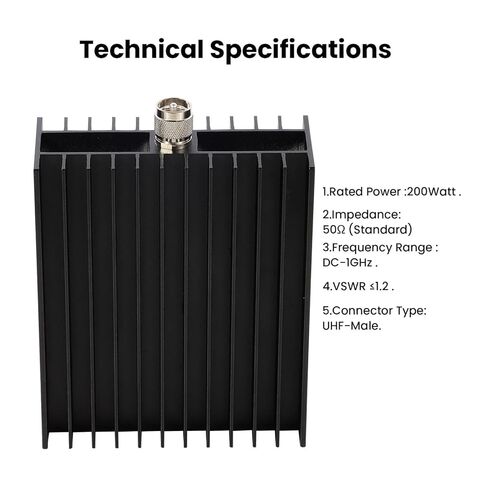 200 واط PL259 تحميل دمية ذكر، UHF DC إلى 1.0 جيجا هرتز، 50 أوم in Kuwait