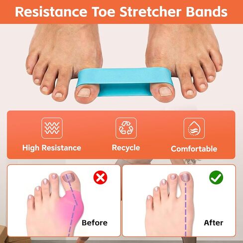 مجموعة تدريب تقوية وتوازن القدم من الفلين - نظام حركة القدم 4 في 1 مع الأسطوانة وكرة التدليك وأشرطة أصابع القدم | تحسين الاستقرار، وإصلاح الإفراط في الكب، وتعزيز التوازن واستعادة وظيفة القدم الطبيعية in Kuwait