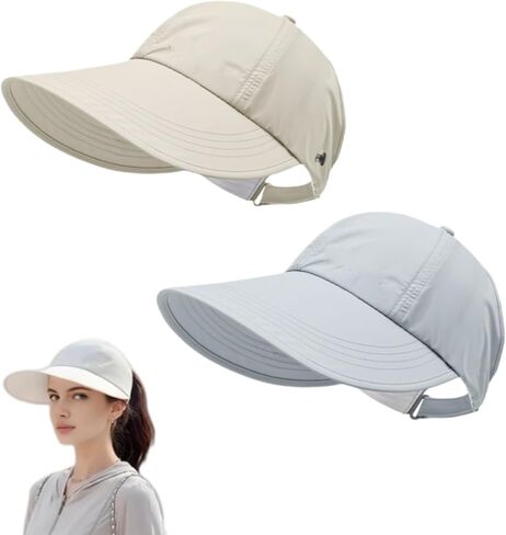2 Pack UPF Sun Protection Baseball Hat for Men and Women Lightweight Wide Brim Outdoor Hats Adjustable Velcro Closure in Saudi Arabia