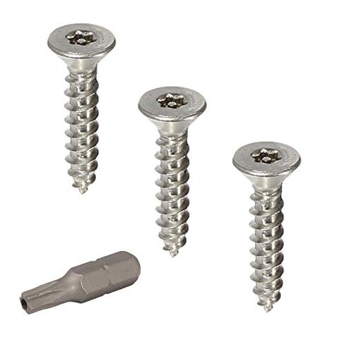 Fastenere Flat Head Torx Security Sheet Metal Screws - #8 x 2 (25pcs), Tamper Resistant, 18-8 Stainless Steel Screws with High Durability & Corrosion Resistance, T20 Drive 0.085"-0.305" in Saudi Arabia