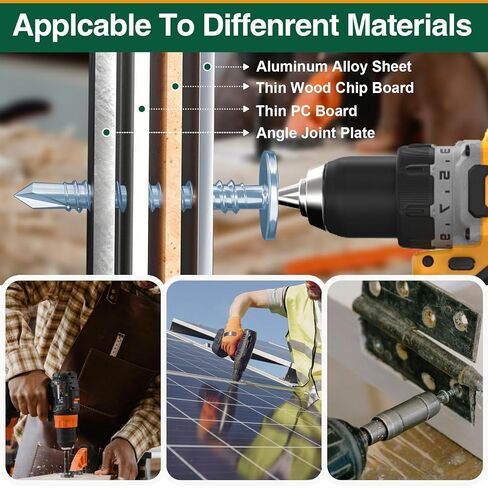 152 Pcs #8 Self Tapping Screws for Metal, Stainless Steel Sheet Metal Screws Assortment Kit, 6 Sizes 1/2", 5/8", 3/4", 1", 1-1/2", and 2" in Kuwait