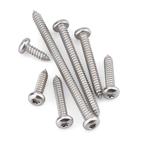 50 Pcs #14 x 1-1/4 Torx Pan Head Sheet Metal Screws with Bit, 304 Stainless Steel 18-8, 6-Lobe Star Drive Extra Large Self Tapping Screws for Construction in Saudi Arabia