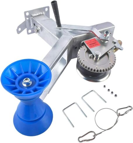 نظام تثبيت ونش القارب قابل للتعديل بارتفاع عالمي مع حامل أسطواني عمود 1200 رطل لقضيب سحب المقطورة 3 بوصة عرض × 4 بوصة ارتفاع in Kuwait