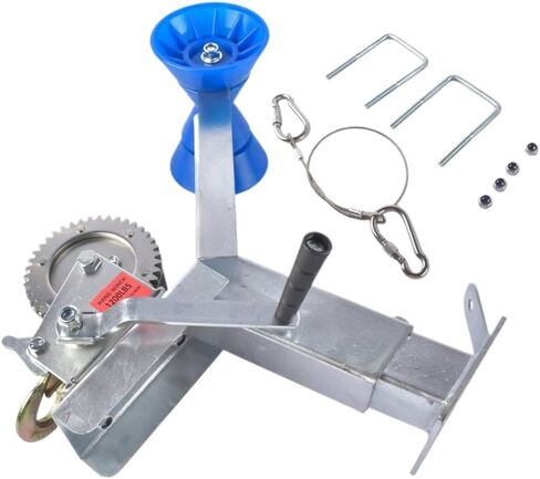 نظام تثبيت ونش القارب قابل للتعديل بارتفاع عالمي مع حامل أسطواني عمود 1200 رطل لقضيب سحب المقطورة 3 بوصة عرض × 4 بوصة ارتفاع in Kuwait