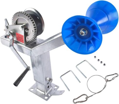 نظام تثبيت ونش القارب قابل للتعديل بارتفاع عالمي مع حامل أسطواني عمود 1200 رطل لقضيب سحب المقطورة 3 بوصة عرض × 4 بوصة ارتفاع in Kuwait