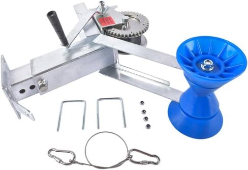 نظام تثبيت ونش القارب قابل للتعديل بارتفاع عالمي مع حامل أسطواني عمود 1200 رطل لقضيب سحب المقطورة 3 بوصة عرض × 4 بوصة ارتفاع in Kuwait