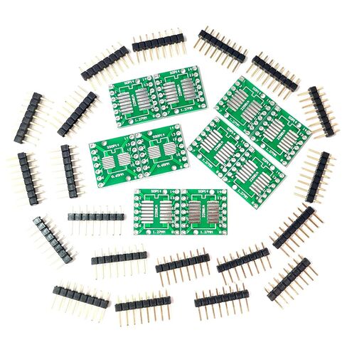 10pcs SOP14 SSOP14 TSSOP14 to DIP14 PCB Pin Board SMD to DIP Adapter PCB Proto Board 0.65mm/1.27mm PCB Board Converter Socket for with Xgecu T48 T76 RT809H Chip Prorammer IC Socket in Saudi Arabia