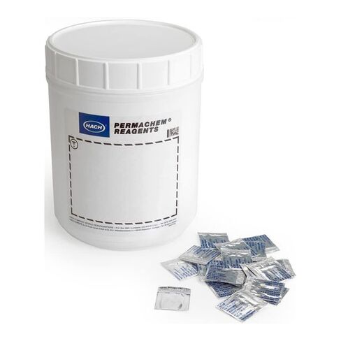 Hach FerroVer® Iron Reagent Powder Pillows, 25 mL, Pack of 1000, Range from 0.02 to 3.00 mg/L, for Total Iron Test, USEPA Approved Method Ferrover 8008, Permachem, Water Analysis, 85428 in Kuwait
