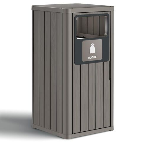 Outdoor Trash Can Waterproof Resin Patio Garbage Can for Outdoor Trash Bin for Patio, Garden, Black (22 Gallon) in Saudi Arabia