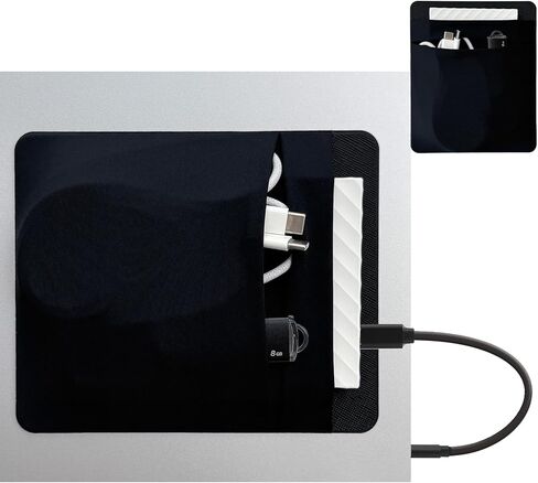 Portable Hard Drive Sleeve for Laptop - SSD Solid State Drive - Reusable Adhesive - Stick on External Hard Drive Carrying Case - Travel Pocket Pouch in Kuwait