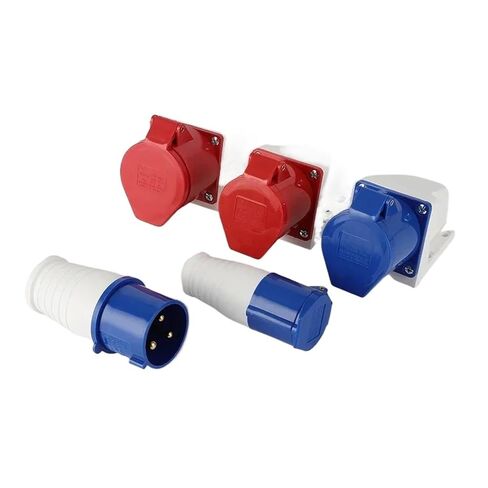5Pcs Industrial Plug and Socket Waterproof Connector 3PIN 4PIN 5PIN 16A/32A Waterproof Electrical Connection Wall Mount Socket(16A Connector,1LOT(5 PCS)_4PIN) in Saudi Arabia