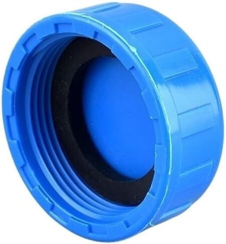 2pcs PVC Pipe End Connector with Gaskets - Durable PVC Female Thread Cap Connector for 20-63mm Water Pipe Plug(Blue,50mm) in Saudi Arabia