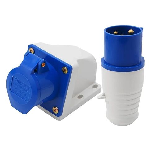 16 Amp 3 Pin Industrial Plug+Socket 220-250V Weatherproof IP44 2P+E 3Phase 16A in Saudi Arabia