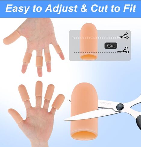 16 Pcs Thumb Cover, Skin Color Finger Caps, Soft Silicone Thumb Protector for Daily Friction Care and Daily Use in Saudi Arabia