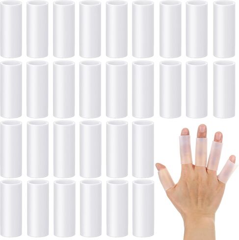 30 Pcs Silicone Finger Sleeve, Thumb Protectors for Healing, Silicone Finger Tip Protectors Thumb Protector Gel Fingers Covers for Daily Activity and Grip Support in Saudi Arabia