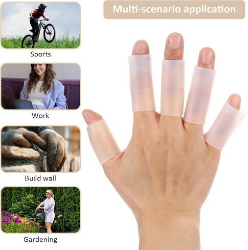 30 Pcs Silicone Finger Sleeve, Thumb Protectors for Healing, Silicone Finger Tip Protectors Thumb Protector Gel Fingers Covers for Daily Activity and Grip Support in Saudi Arabia