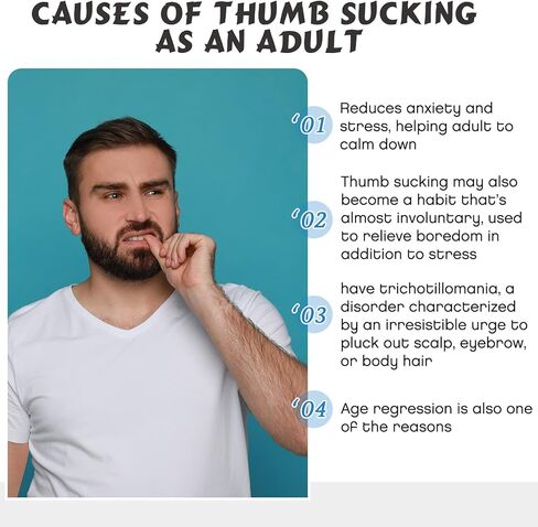 Adult Thumb Guard Habit Thumb Sucking Thumb Cover Thumb Glove to Help Stop Skin Picking Thumb Sucking and Hair Pulling(Black) in Saudi Arabia