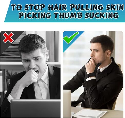 Adult Thumb Guard Habit Thumb Sucking Thumb Cover Thumb Glove to Help Stop Skin Picking Thumb Sucking and Hair Pulling(Black) in Saudi Arabia
