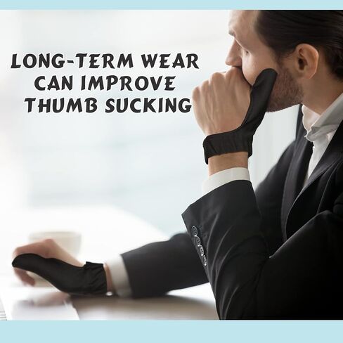 Adult Thumb Guard Habit Thumb Sucking Thumb Cover Thumb Glove to Help Stop Skin Picking Thumb Sucking and Hair Pulling(Black) in Saudi Arabia