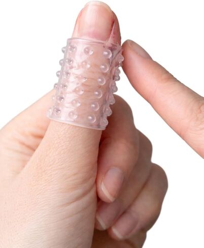 Skin Picking & Fidget Support Finger Covers for OCD & Dermatillomania, 6 Clear Textured Silicone Finger Sleeves for Anxiety, Nail Biting & Anti-Skin Picking in Saudi Arabia