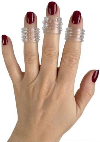 Skin Picking & Fidget Support Finger Covers for OCD & Dermatillomania, 6 Clear Textured Silicone Finger Sleeves for Anxiety, Nail Biting & Anti-Skin Picking in Saudi Arabia