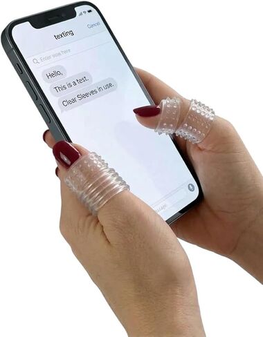 Skin Picking & Fidget Support Finger Covers for OCD & Dermatillomania, 6 Clear Textured Silicone Finger Sleeves for Anxiety, Nail Biting & Anti-Skin Picking in Saudi Arabia