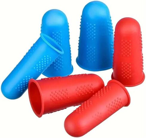 3Pcs Finger Covers with Grip & Snug Fit - Crafting, DIY Ergonomic Design, Flexible Material, Sturdy Construction, Home Improvement (Blue) in Saudi Arabia