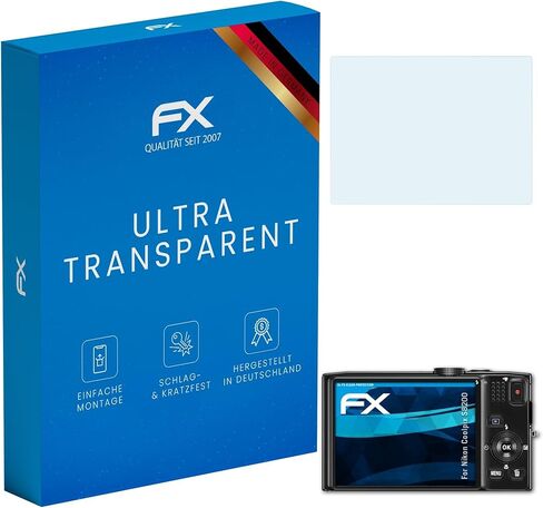Screen Protector compatible with Nikon Coolpix S8200 Screen Protection Film, anti-reflective and shock-absorbing FX Protector Film (3X) in Saudi Arabia