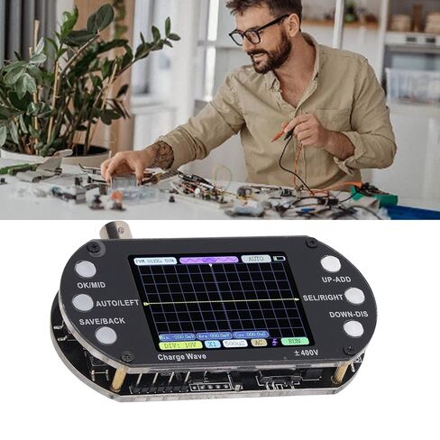 راسم الذبذبات المحمول مع شاشة TFT 2.4 بوصة معدل أخذ العينات 320 × 240 2.5 ميجا هرتز راسم الذبذبات المحمول مع عرض النطاق الترددي 500 كيلو هرتز in Kuwait