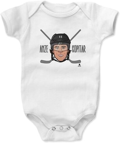500 LEVEL Anze Kopitar Los Angeles Hockey Baby Infant One Piece Bodysuit (3-24 Months) - Anze Kopitar Cross Check in Saudi Arabia